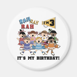 Cheerleader 3rd Birthday T-shirts and Gifts Magnet