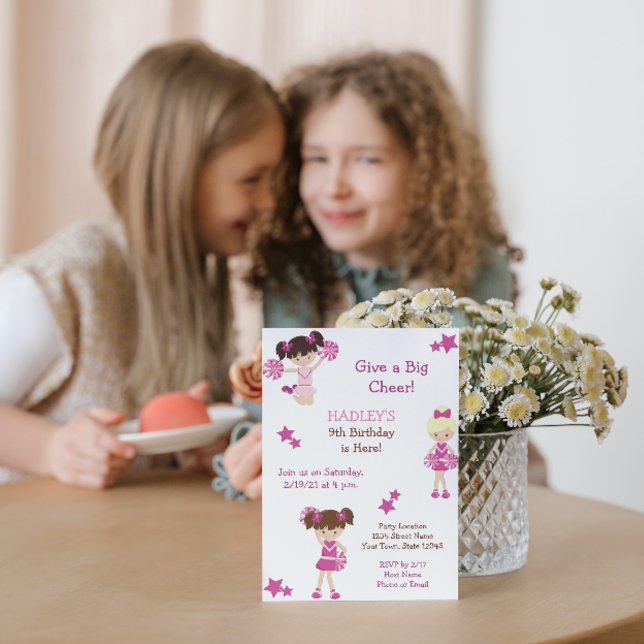 Cheerleader Birthday Invitation (Creator Uploaded)