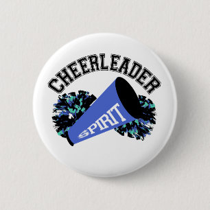 Cheerleader Blue 6 Cm Round Badge