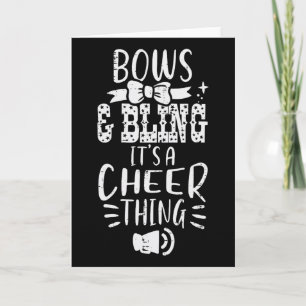 Cheerleader Bows Bling Cheer Thing Cheerleading Wo Card