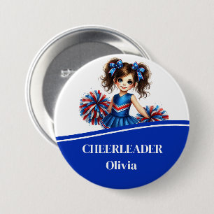 Cheerleader Button Pin