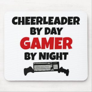 Cheerleader by Day Gamer by Night Mouse Pad