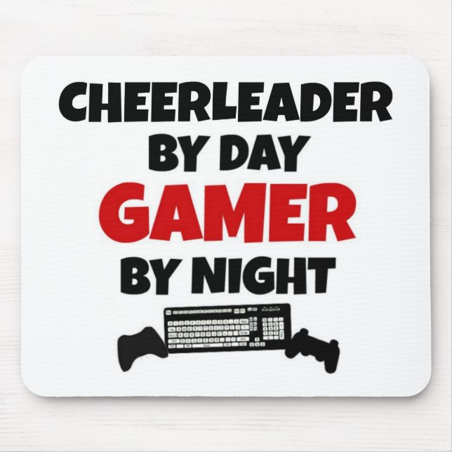 Cheerleader by Day Gamer by Night Mouse Pad (Front)
