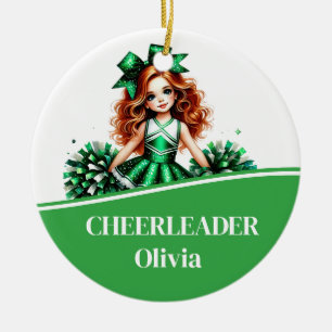 Cheerleader  ceramic tree decoration