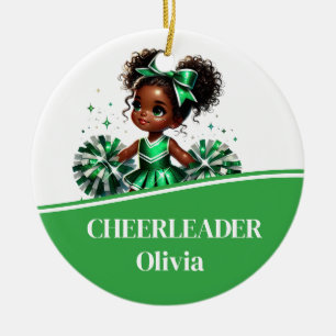 Cheerleader  ceramic tree decoration