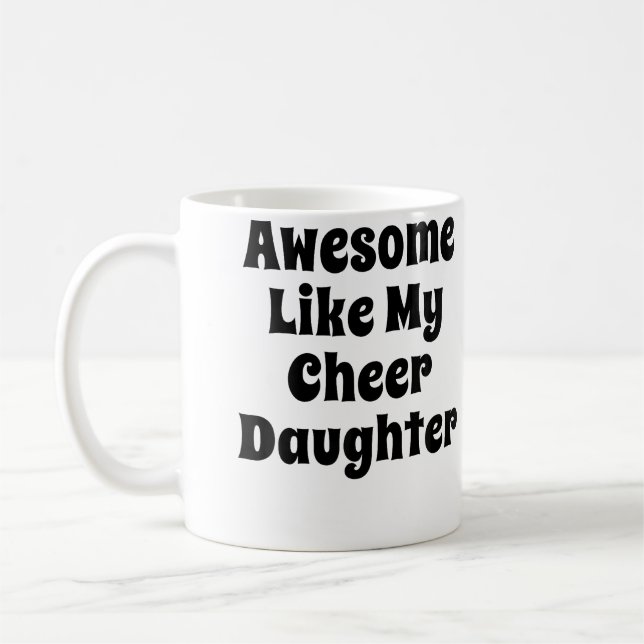 Cheerleader Cheer Dad Mum Cheerleading Coffee Mug (Left)