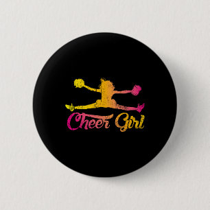 Cheerleader Cheer Girls Women Cheering Colorful Ch 6 Cm Round Badge