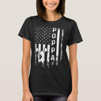 Cheerleader Cheer Poppa America Flag Vintage Xmas  T-Shirt