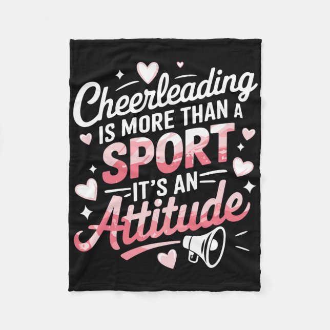 Cheerleader Cheerer Design For Cheering Cheerleadi Fleece Blanket (Front)