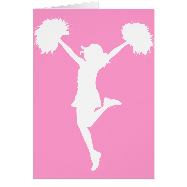 Cheerleader Cheering with Customisable Background (Front)
