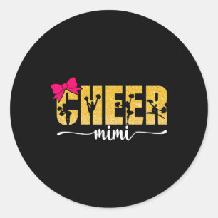 Cheerleader Cheerleading Cheer Mimi Classic Round Sticker