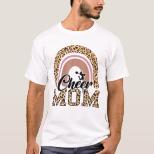 Cheerleader Cheerleading - Cheer Mom Leopard T-Shirt