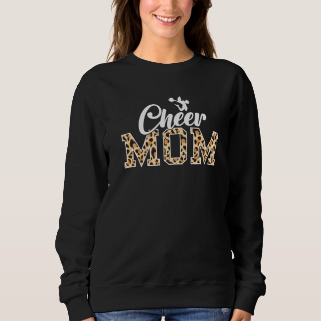 Cheerleader Cheerleading  Cheer Mum Leopard Sweatshirt (Front)