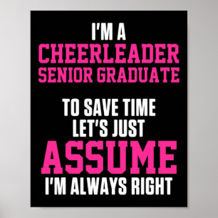 Cheerleader Cheerleading Cheering Right Senior Gra Poster