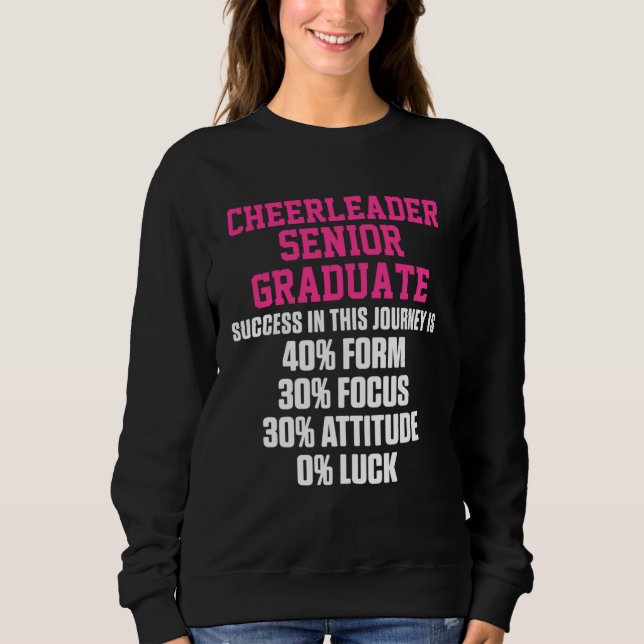Cheerleader Cheerleading Cheering Success Senior G Sweatshirt (Front)
