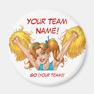 Cheerleader Cheerleading Customisable Stuff Magnet