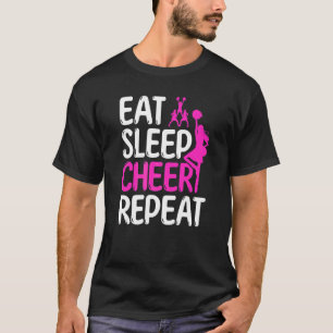 Cheerleader Cheerleading Eat Sleep Cheer Repeat  1 T-Shirt