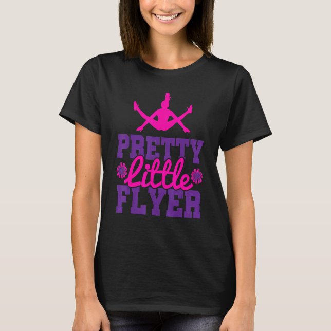 Cheerleader Cheerleading  Pretty Little Flyer T-Shirt (Front)