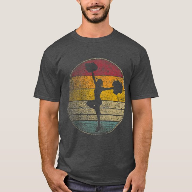 Cheerleader Cheerleading Vintage Distressed T-Shirt (Front)