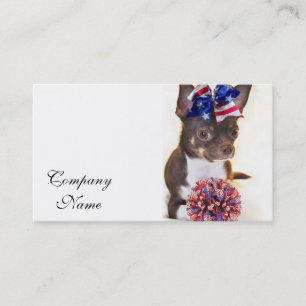 Cheerleader Chihuahua dog Business Card