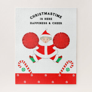 Cheerleader Christmas Cheerleading Jigsaw Puzzle