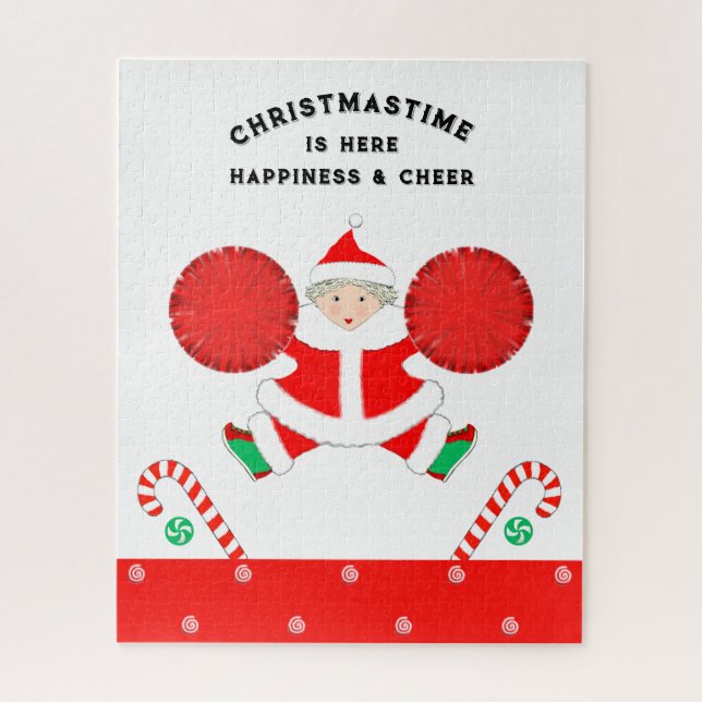 Cheerleader Christmas Cheerleading Jigsaw Puzzle (Vertical)