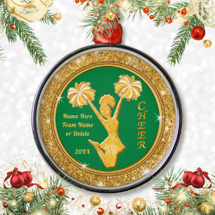 Cheerleader Christmas Ornaments Personalized