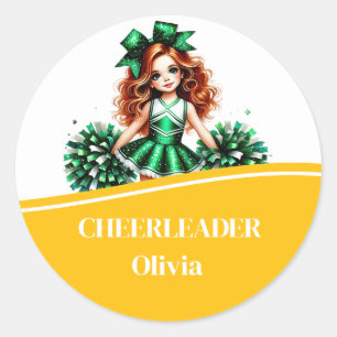 Cheerleader  classic round sticker