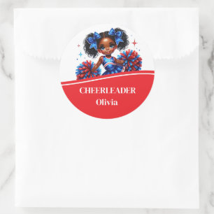Cheerleader  classic round sticker