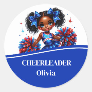 Cheerleader  classic round sticker