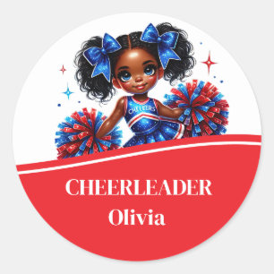 Cheerleader  classic round sticker