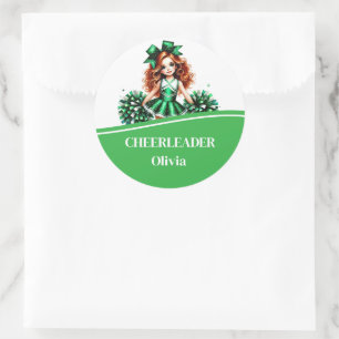Cheerleader classic round sticker