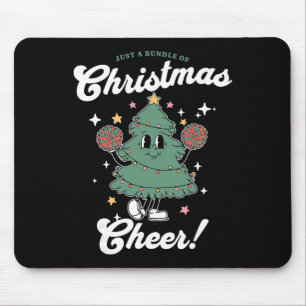 Cheerleader Cute Christmas Tree Cheerleading Women Mouse Pad