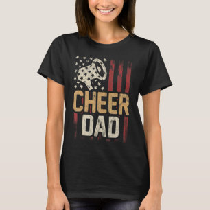Cheerleader Dad  Cheer Dad American US Flag School T-Shirt