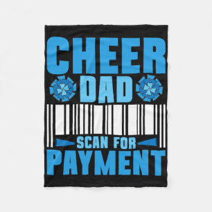 Cheerleader Dad Cheerleading Cheer Dad Scan For Pa Fleece Blanket