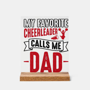 Cheerleader Dad Vintage Engraving Shirt Design_1 Acrylic Sign