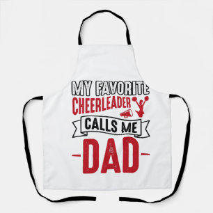 Cheerleader Dad Vintage Engraving Shirt Design_1 Apron