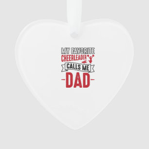 Cheerleader Dad Vintage Engraving Shirt Design_1 Ornament