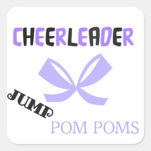 Cheerleader Dance Square Sticker
