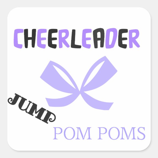 Cheerleader Dance Square Sticker (Front)
