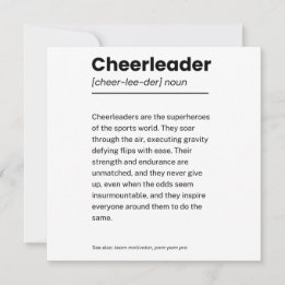Cheerleader Definition, Cheerleading Thank You
