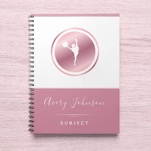 Cheerleader Elegant Pink Rose Gold Personalised    Notebook