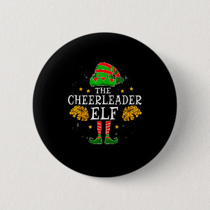 Cheerleader Elf Matching Team Christmas Funny Chee 6 Cm Round Badge