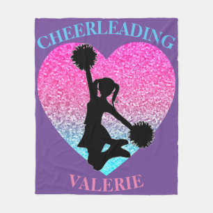 Cheerleader Fleece Blanket w/ Personalised Name