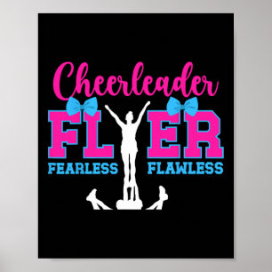 Cheerleader Flyer Fearless Flawless Cheer Flyer  Poster