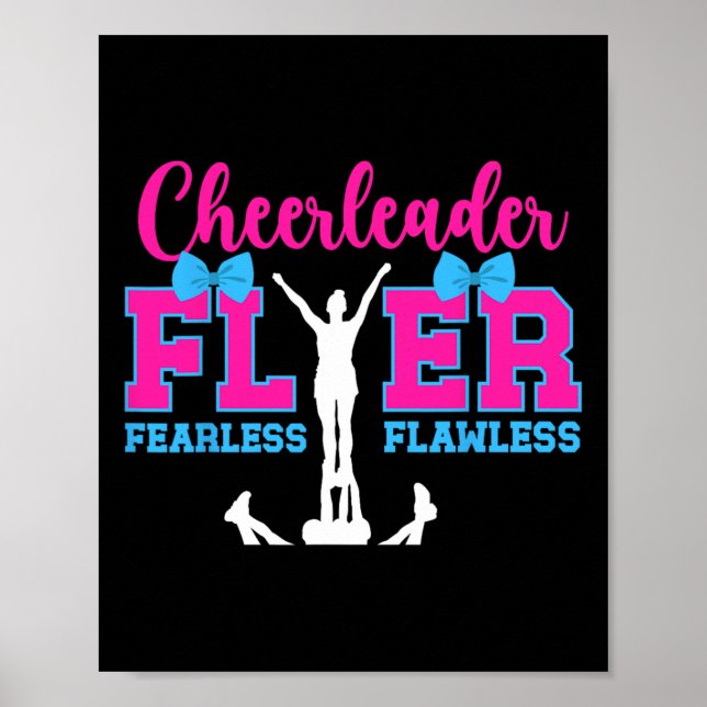 Cheerleader Flyer Fearless Flawless Cheer Flyer  Poster (Front)