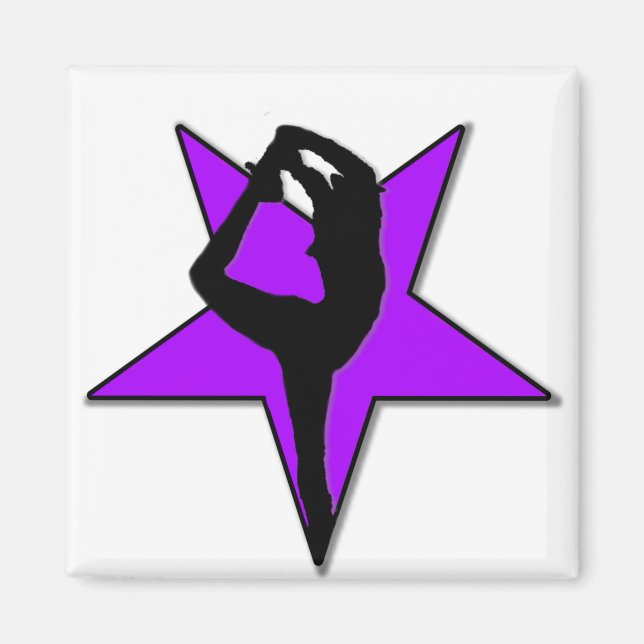 Cheerleader flyer star magnet (Front)