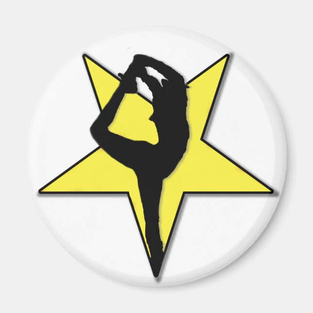Cheerleader flyer star magnet (Front)