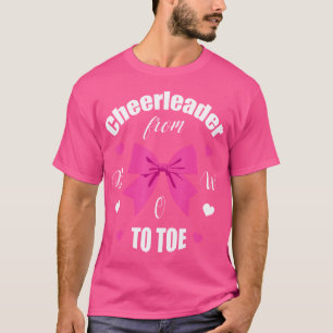 Cheerleader From Bow 2 Toe Cheerleading Girl T-Shirt