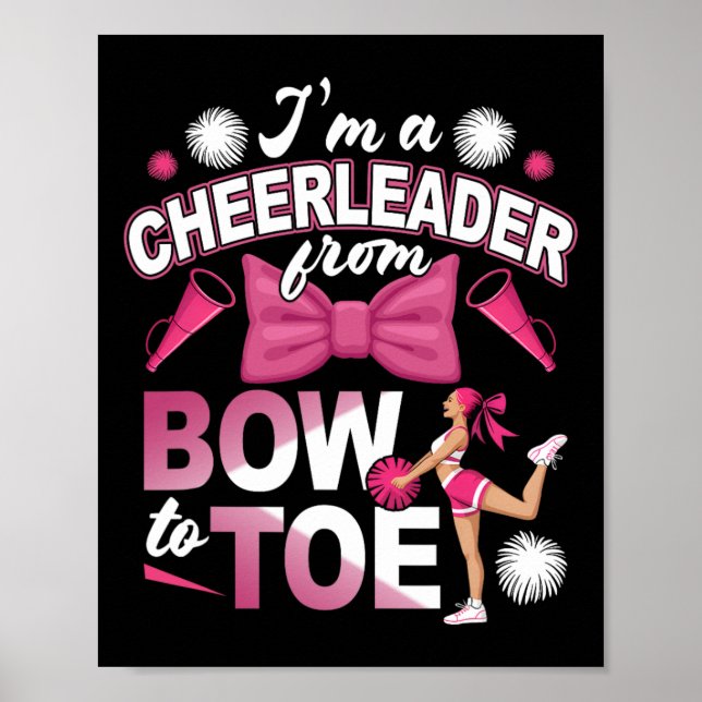 Cheerleader From Bow To Toe Cheerleading Cheering  Poster (Front)